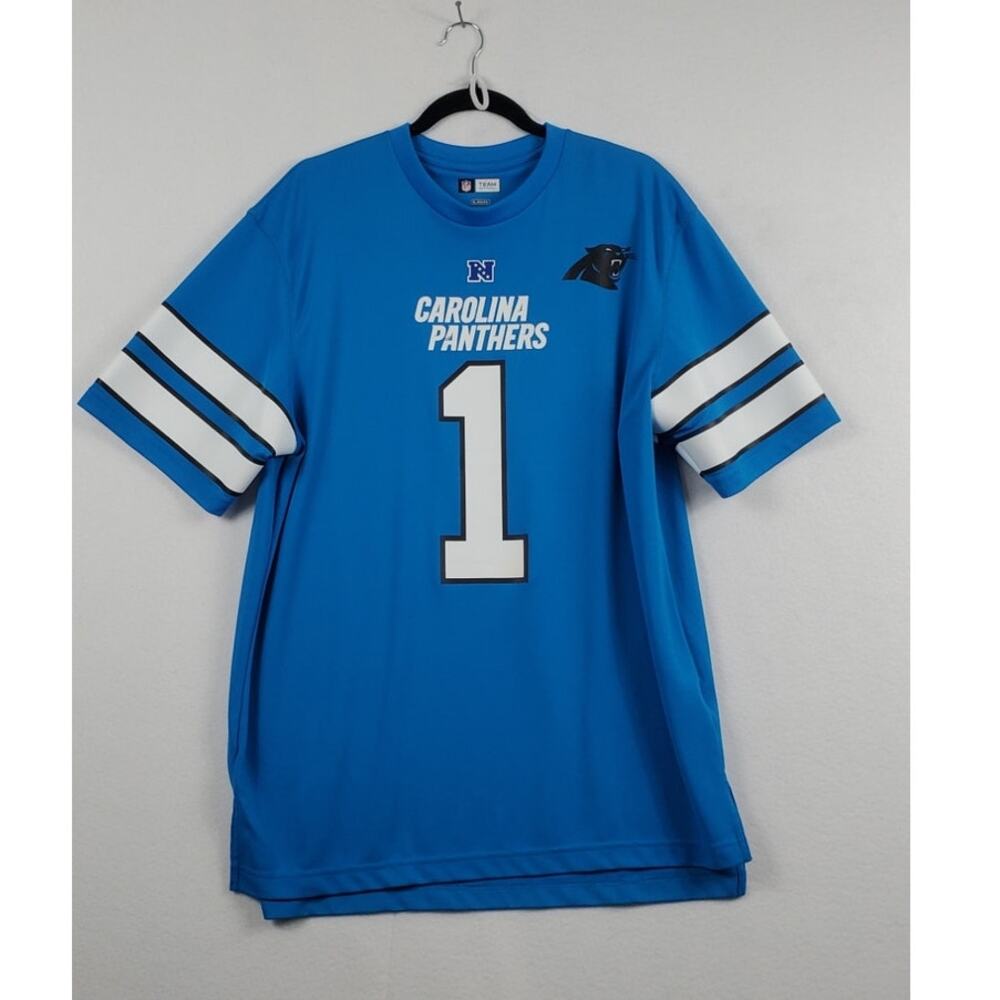 Carolina Panthers Jersey, NFL Team Apparel #1 Cam Newton Men XL, PRE-OWNED